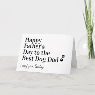 Happy Father's Day Personalized Best Dog Dad Card