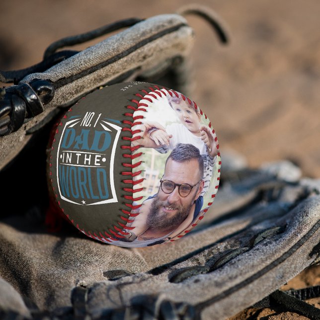 Happy Father's Day | Personalized Family Photos Baseball (Creator Uploaded)