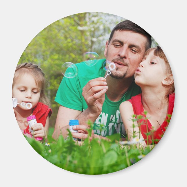 Happy Father's Day Personalized Photo Magnet (Front)