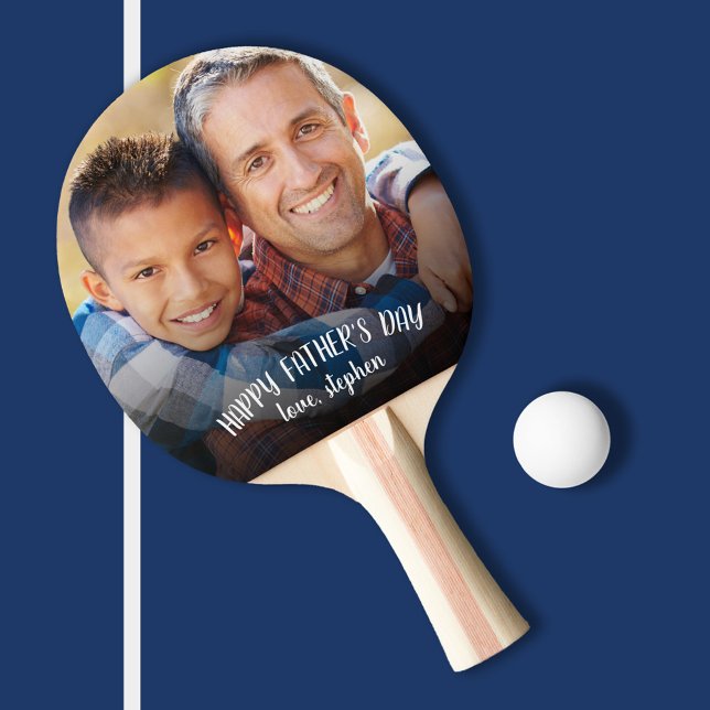 Happy Father's Day Personalized Photo Ping Pong Paddle (Creator Uploaded)
