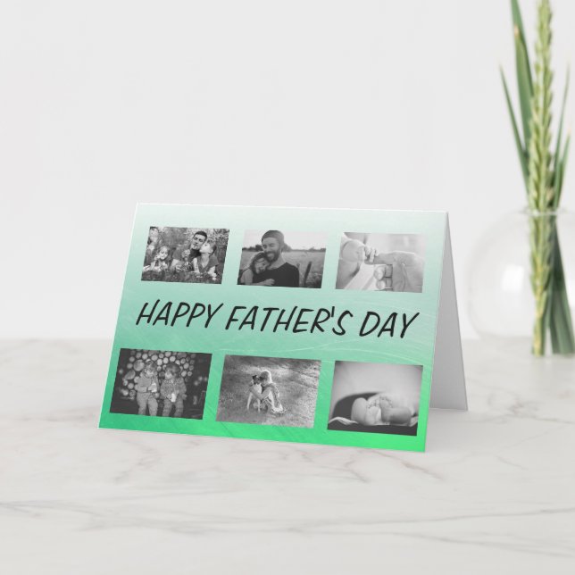 Happy Father's Day, personalized Photos Card (Front)