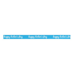 HAPPY FATHER'S DAY PERSONALIZED TEXT NAME STYLISH GROSGRAIN RIBBON