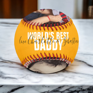 Happy Fathers Day Personalized Worlds Best Daddy Softball