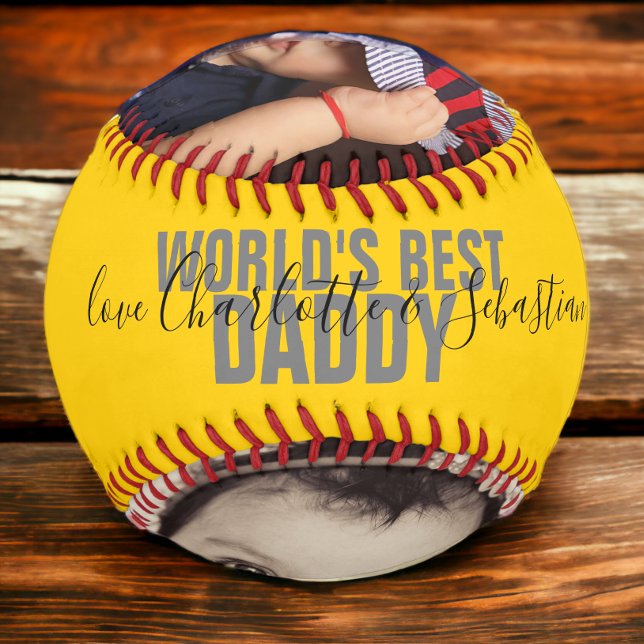 Happy Fathers Day Personalized Worlds Best Daddy Softball (Creator Uploaded)