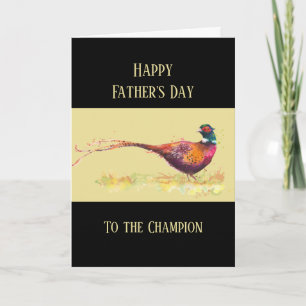Happy Father's Day Pheasant Game Bird Card