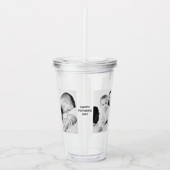 Happy FATHER'S DAY PHOTO  Acrylic Tumbler (Front)