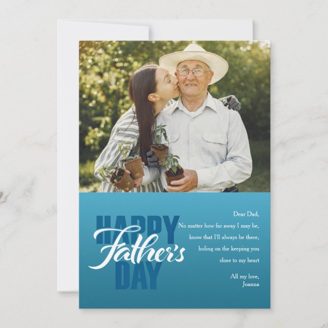 Happy Father's Day Photo Card (Front)