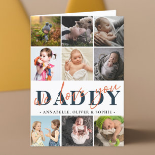 Happy Father's Day Photo Collage Card