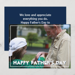 Happy Father's Day Photo Personalized Card