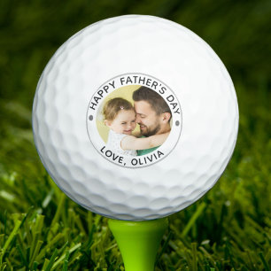 HAPPY FATHERS DAY Photo Personalized Golf Balls