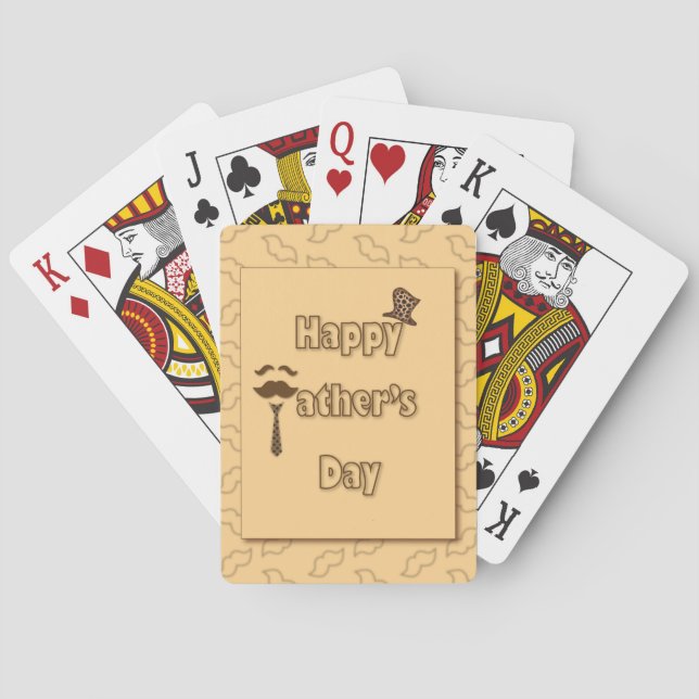 Happy Fathers Day Playing Cards (Back)