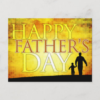 happy fathers day postcard