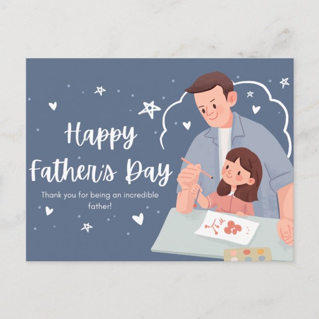 Happy father's day  postcard (Front)
