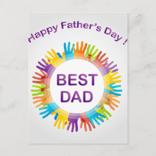 Happy fathers day postcard