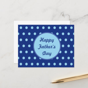 Happy Father's Day Postcard (Navy & Soft Blue)