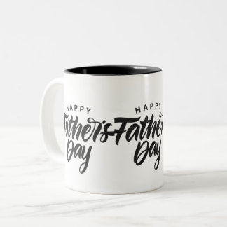 "Happy Father's Day Printed Mug: Celebrate  Two-Tone Coffee Mug