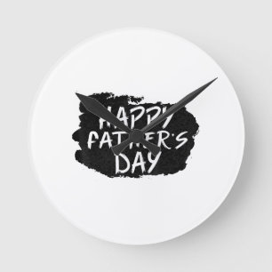 Happy Father's Day Round Clock