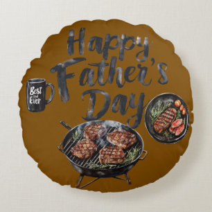 Happy Father's Day Round Pillow