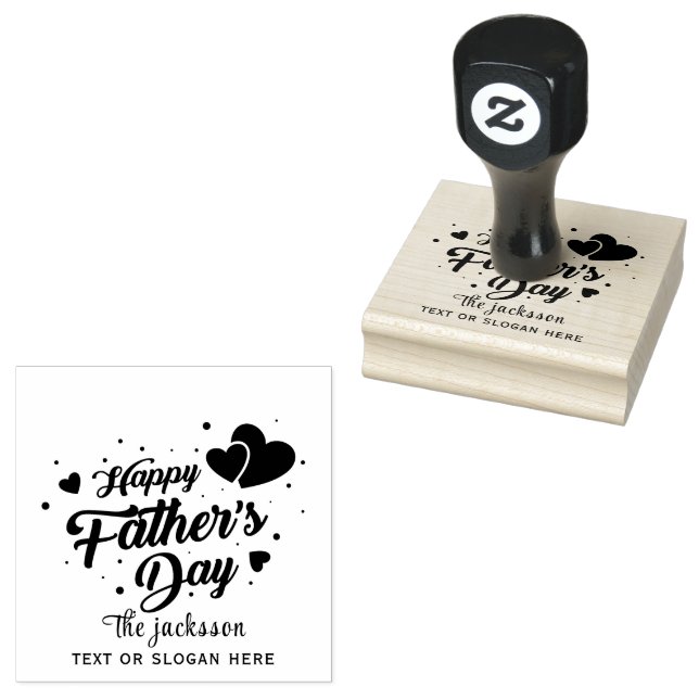 Happy Father's Day  Rubber Stamp (Stamped)
