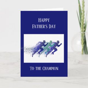 Happy Father's Day Runner Running Marathon  Card