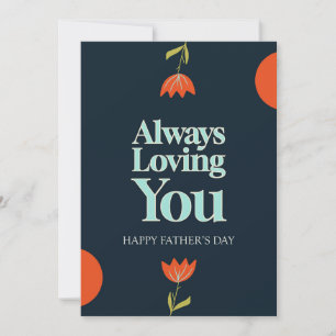 Happy Father's Day Simple Floral Card