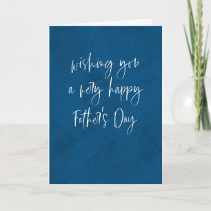 Happy Father's Day simple modern blue Card
