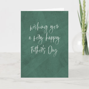 Happy Father's Day simple modern green Card