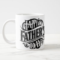 Happy Father's Day Sleek Black Text Design