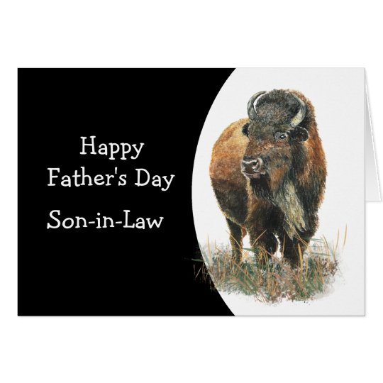 Happy Father's Day Son-in-law Buffalo Bison Card
