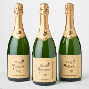 Happy Fathers Day Sparkling Wine Label
