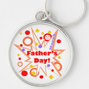 Happy Father's Day Splash Keychain