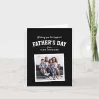 Happy Father's Day sporty one photo black white