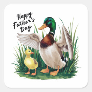 Happy Father's Day Square Sticker
