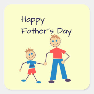 Happy Father's Day Square Sticker