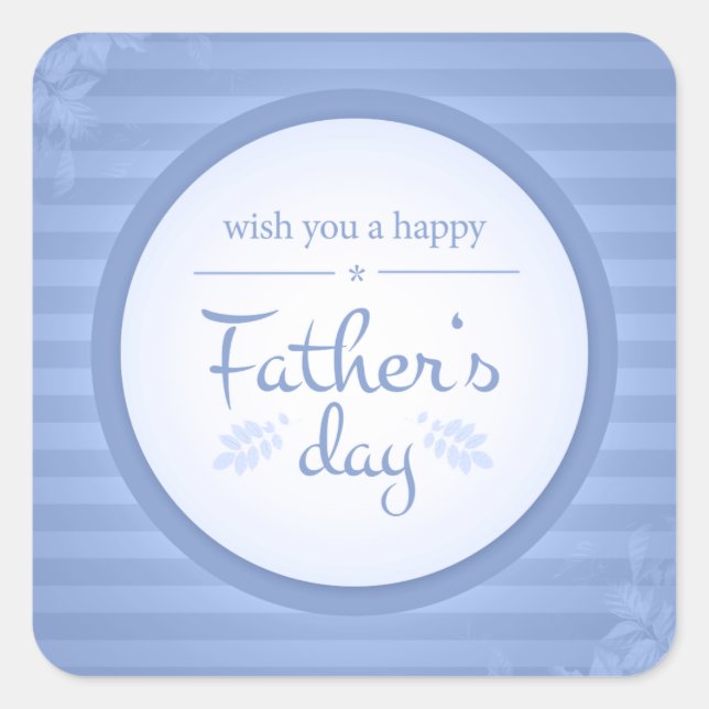 happy father's day square sticker (Front)