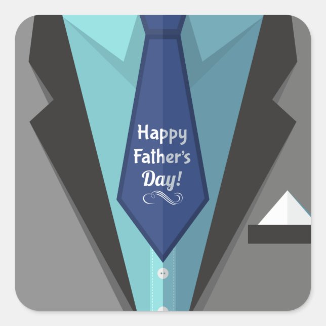 Happy Father's Day Square Sticker (Front)