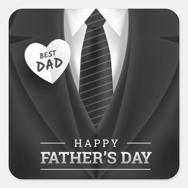 Happy Fathers Day Square Sticker (Front)