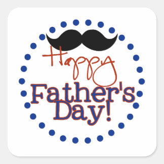happy father's day square sticker