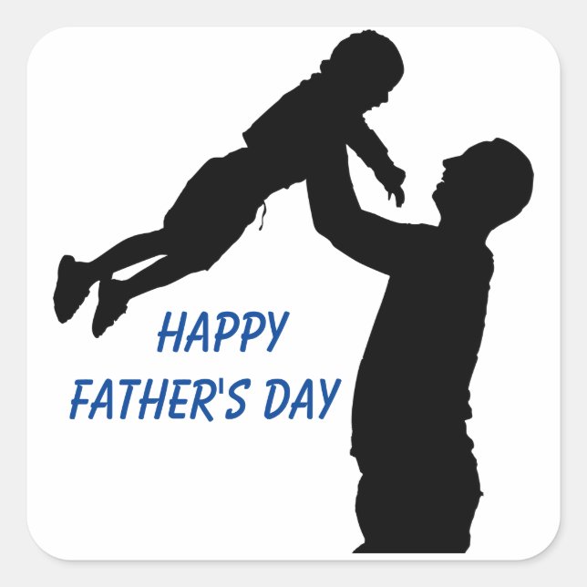 Happy Father's Day Square Sticker (Front)