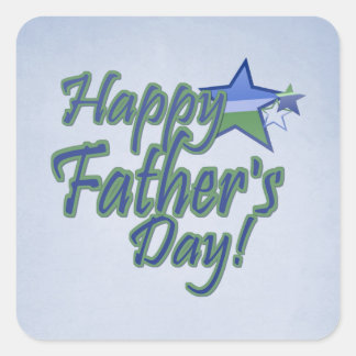 happy fathers day square sticker