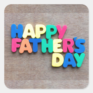 Happy Father's Day Square Sticker