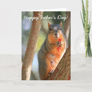 Happy Father's Day Squirrel greeting card