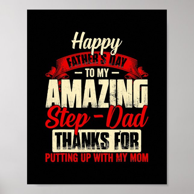 Happy father's day step dad  poster (Front)