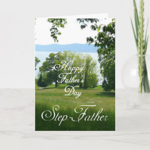 Happy Father's Day Step-Father-Landscape Card
