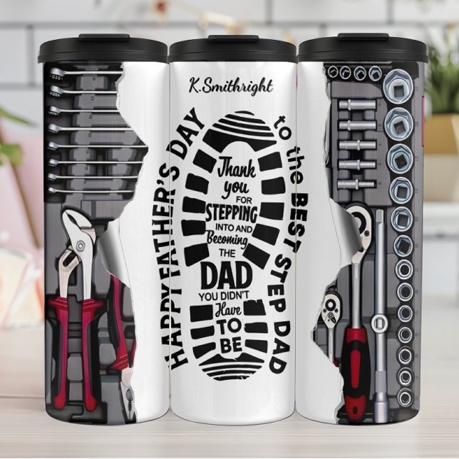Happy Father's Day Stepped Dad Thermal Tumbler (Creator Uploaded)