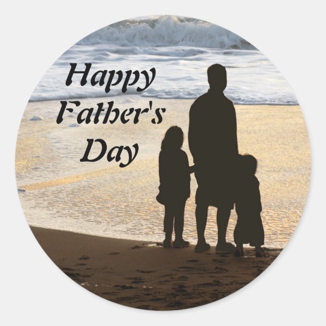 Happy Father's Day Sticker Template (Front)