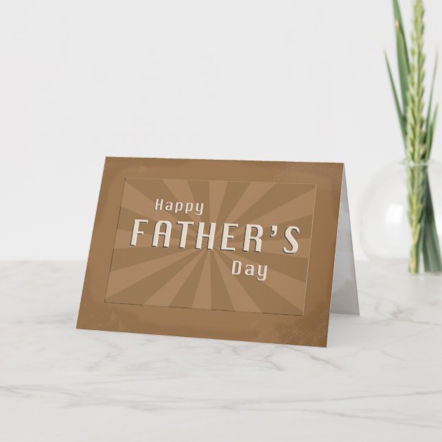 Happy Father's Day Sun Rays Card (Front)
