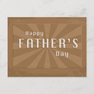 Happy Father's Day Sun Rays Postcard