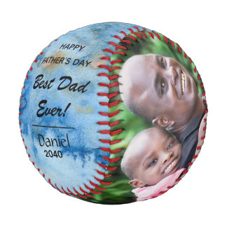 Happy Father's Day Super Father Best Dad Ever Blue Baseball
