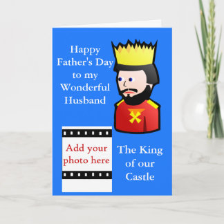 Happy Father's Day to Husband from Wife add photo Card